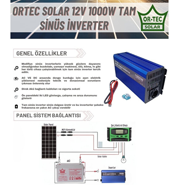Linetech Tam Sinüs Inverter 48V 300W Pure Sine Wave 30SN-48E