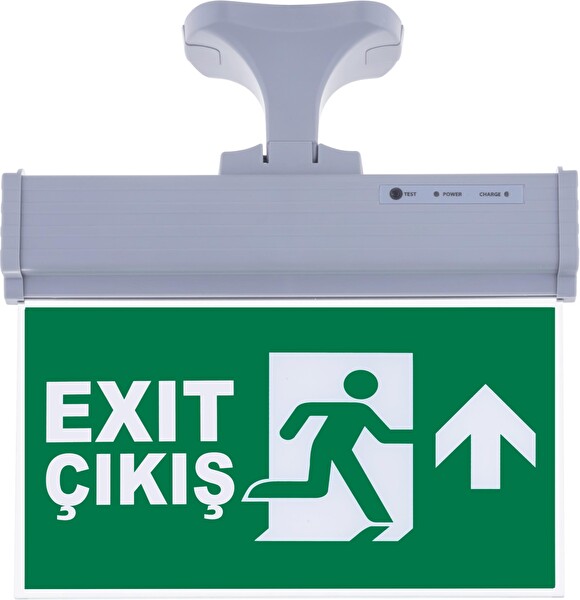 Evimdeyokyok SG071-Y2 Çift Yönlü Acil Yönlendirme Armatürü - Askı Aparatlı Exit Çıkış Yukarı