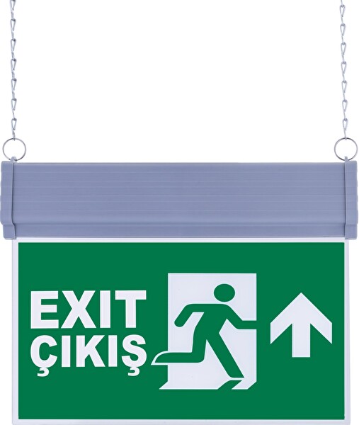 Evimdeyokyok SG051-Y2 Çift Yönlü Acil Yönlendirme Armatürü - Zincirli Exit Çıkış Yukarı