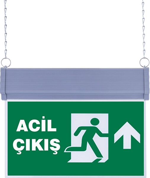 Evimdeyokyok SG051-Y3 Çift Yönlü Acil Yönlendirme Armatürü - Zincirli Acil Çıkış Yukarı