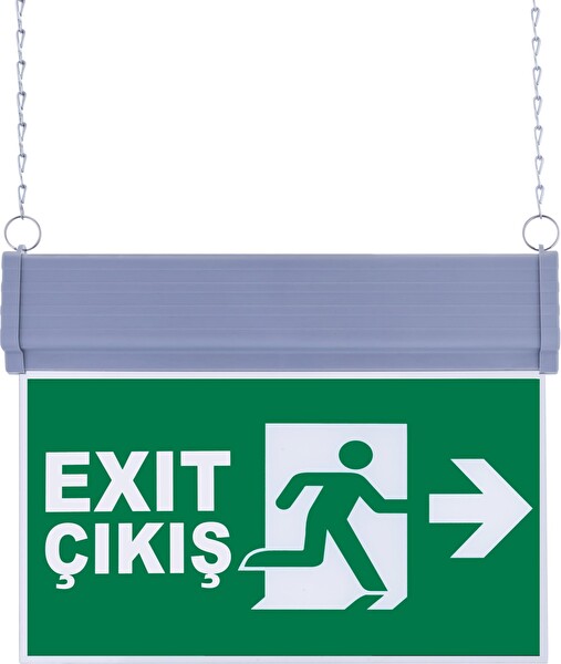 Evimdeyokyok SG051-S2 Çift Yönlü Acil Yönlendirme Armatürü - Zincirli Exit Çıkış Sağ-Sol