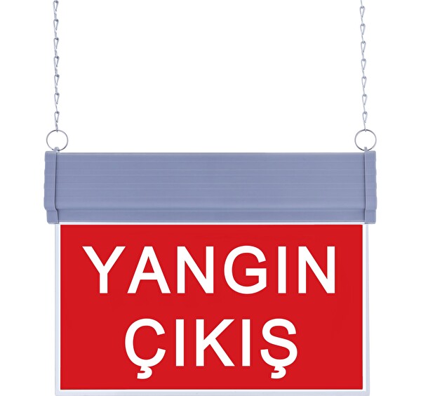 Evimdeyokyok SG056 Çift Yönlü Acil Yönlendirme Armatürü - Zincirli Yangın Çıkış