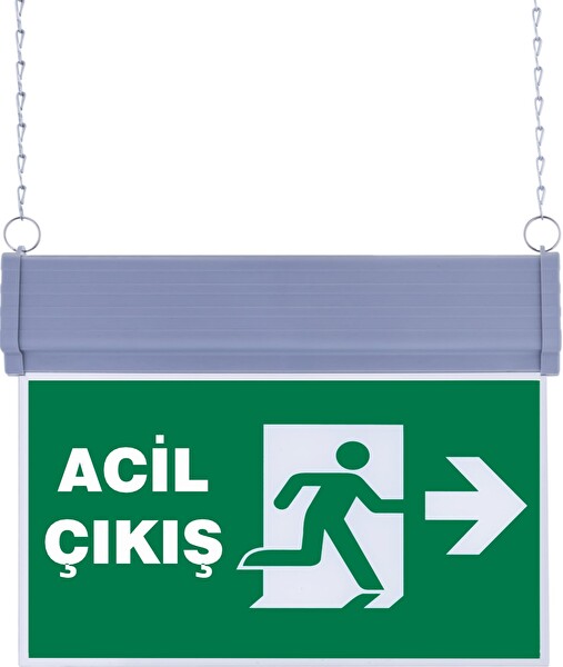 Evimdeyokyok SG051-S3 Çift Yönlü Acil Yönlendirme Armatürü - Zincirli Acil Çıkış Sağ-Sol