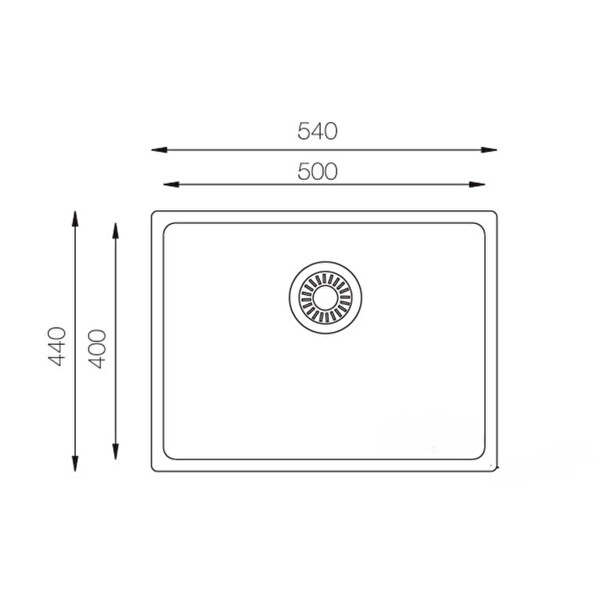 Livinox 40x50 Düz Taşmalı 0.80 MM Paslanmaz Çelik Mutfak Eviyesi