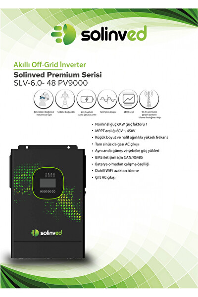 Solined 6 kW Gordion Serisi MPPT Off-Grid Inverter 48V