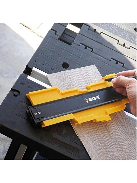 SGS MAGIX Şablon Cetveli 25X10 CM Karmaşık Şekil ve Profil Kopyalama Aleti