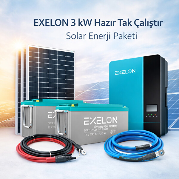Exelon 3 KW Hazır Solar Enerji Paketi