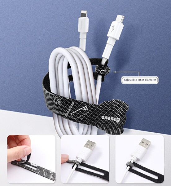 Baseus Cable Fixer Kit Tutucu Ve Ayrıştıcı Kablo Organizatör