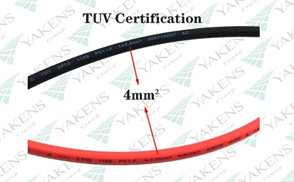 Yakens Enerji Mc4 Soketli (35 M -35 M) 4 MM Toplam 70 Metre Güneş Paneli Hazır Solar Kablo Seti Kırmızı Siyah