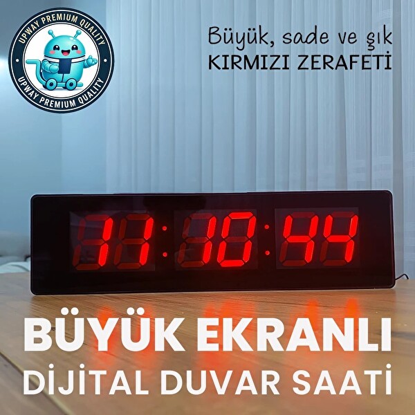 Upway 50X13.5 Kumandalı Kronometre Geri Sayım Luminova LED Teknolojisi Büyük Dijital Duvar Saati