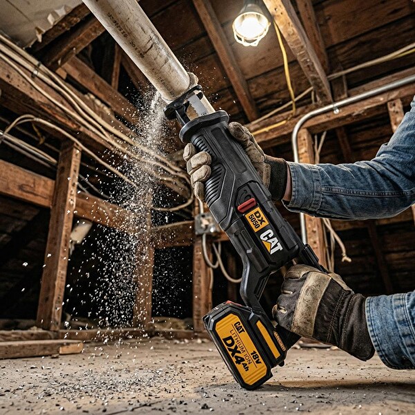Cat DX5050B 18 Volt Kömürsüz Profesyonel Tilki Kuyruğu Testere - Akü Dahil Değildir