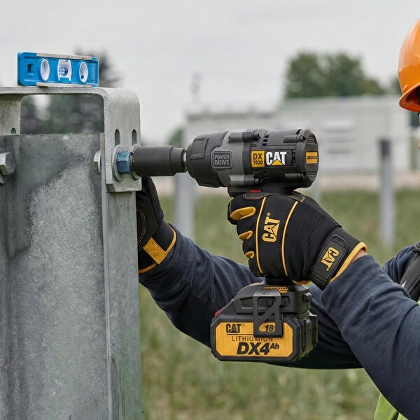 Cat DX7020.1 18Volt 4.0 Ah Çift Akülü Kömürsüz 700/880Nm Profesyonel Şarjlı Somun Sıkma - 10 Adet Lokma Ucu