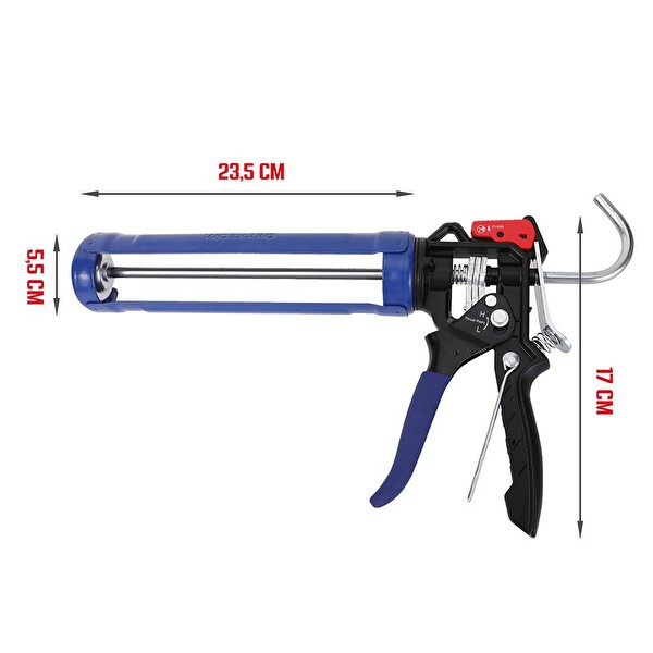 Workpro WP224001 230 MM Ağır Hizmet Tipi Metal Silikon - Mastik Tabancası