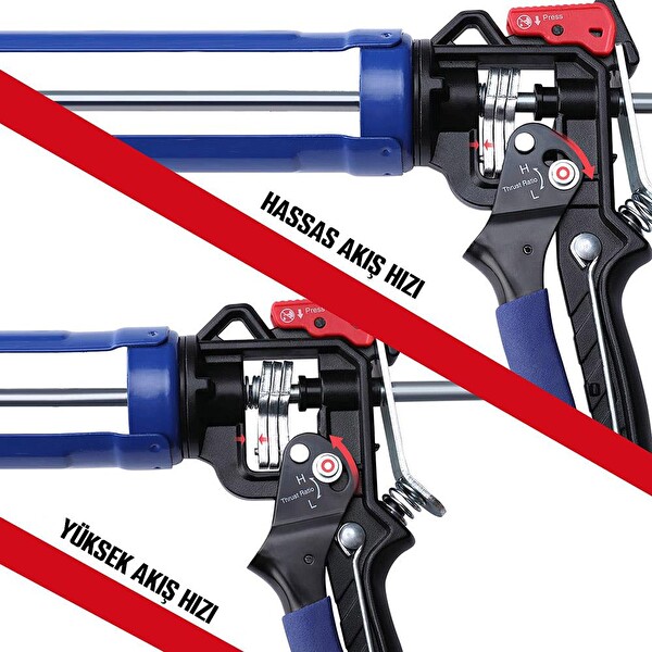 Workpro WP224001 230 MM Ağır Hizmet Tipi Metal Silikon - Mastik Tabancası