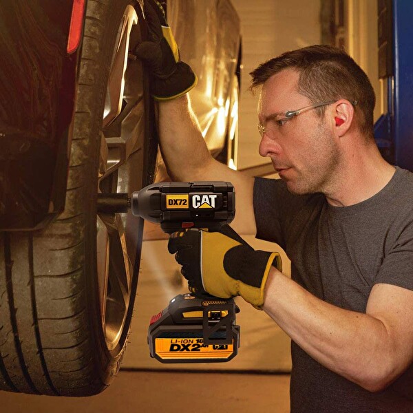 Cat DX72BC 18Volt 2.0Ah Li-ion Tek Akülü Şarjlı 350Nm Kömürsüz Profesyonel Somun Sıkma Makinesi