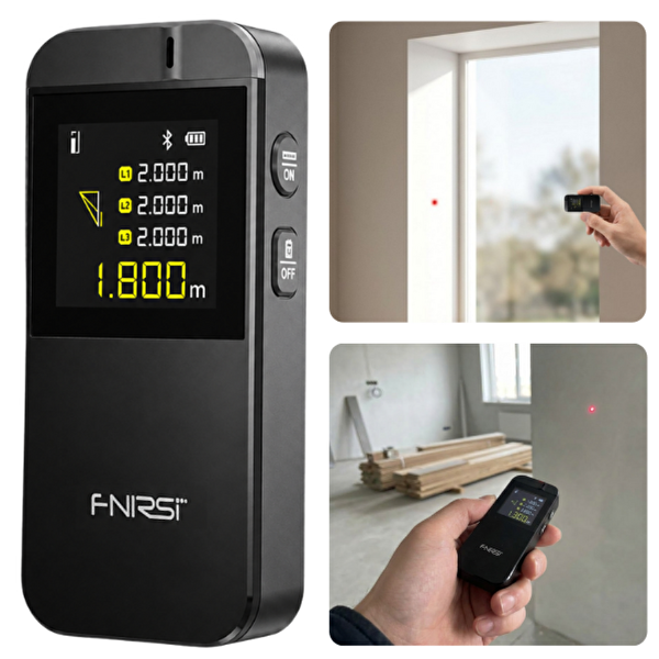 Texta FNIRSI IR40 Mesafe Ölçer 40 M Akıllı Telefon Uyumlu Mini Lazermetre