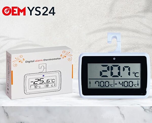 OEM YS24 Alarmlı Mıknatıslı Buzdolabı Termometresi