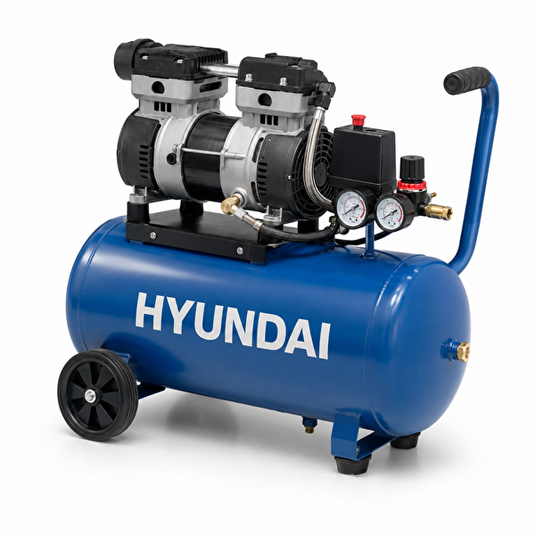 Hyundai KM2250 Sessiz Yağsız 50 Litre 2 HP 8 Bar Hava Kompresörü
