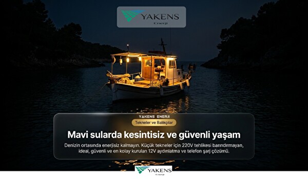 Yakens Enerji 12W Hazır Solar Paketi Güneş Paneli Enerji Sistemi 2 Led Ampul - Taşınabilir Telefon Şarjlı Aydınlatma Paketi
