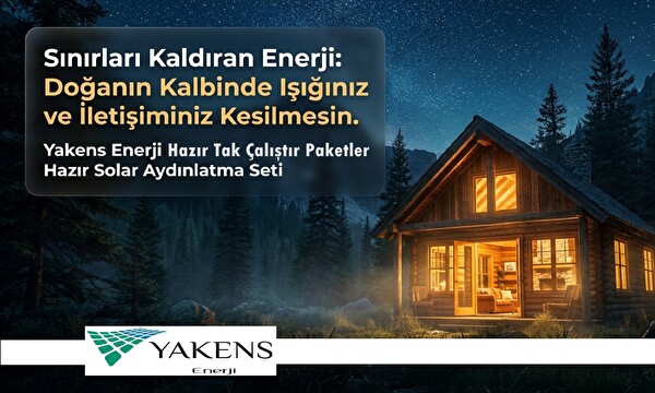 Yakens Enerji 12W Hazır Solar Paketi Güneş Paneli Enerji Sistemi 2 Led Ampul - Taşınabilir Telefon Şarjlı Aydınlatma Paketi