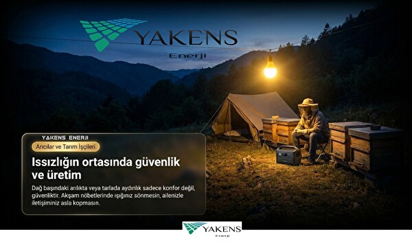 Yakens Enerji 12W Hazır Solar Paketi Güneş Paneli Enerji Sistemi 2 Led Ampul - Taşınabilir Telefon Şarjlı Aydınlatma Paketi