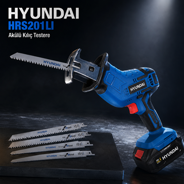 Hyundai HRS201LI 20V 2x4.0Ah Bataryalı Tilki Kuyruğu Akülü Kılıç Testere