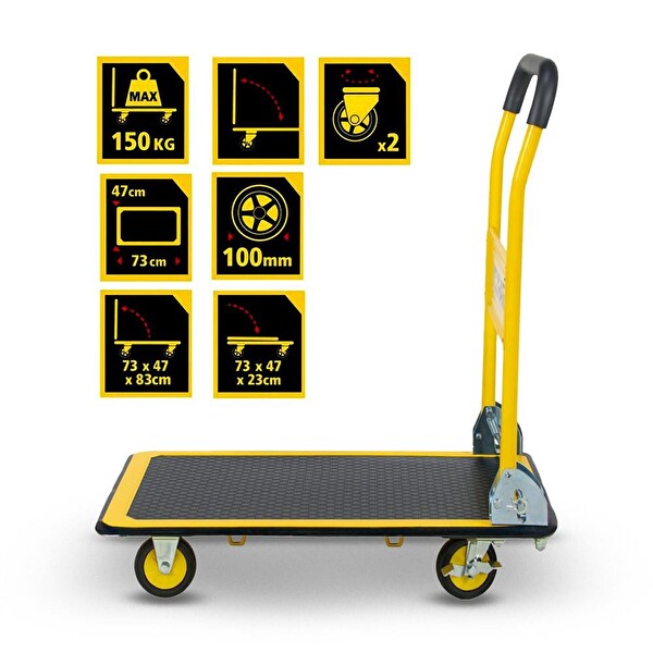 Stanley PC537 150 KG Profesyonel Paket Taşıma Arabası
