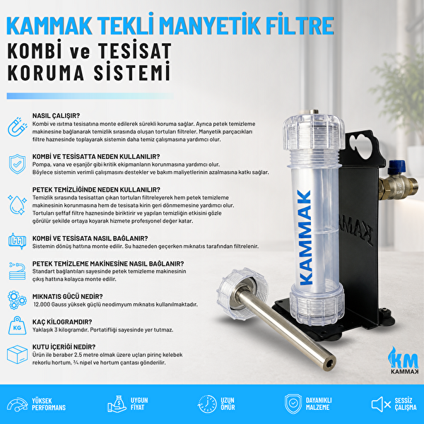 Kammak Tekli Manyetik Filtre