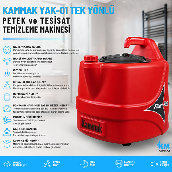 Kammak YAK-01 Tek Yönlü Petek Temizleme Makinesi