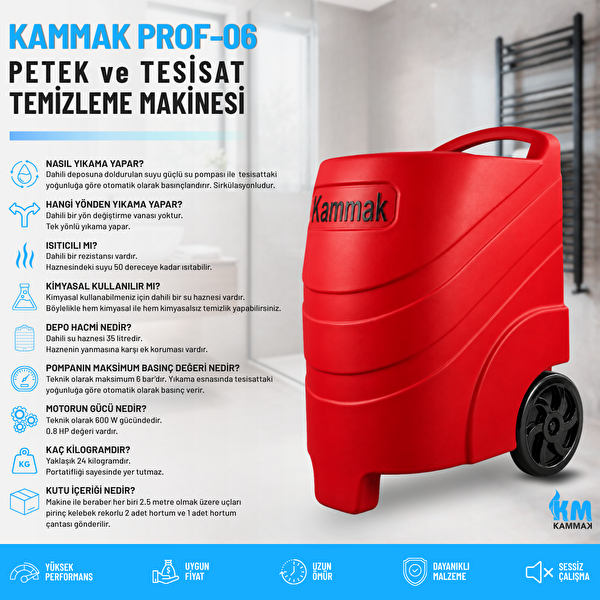 Kammak Prof-06 Isıtıcılı Petek Temizleme Makinesi