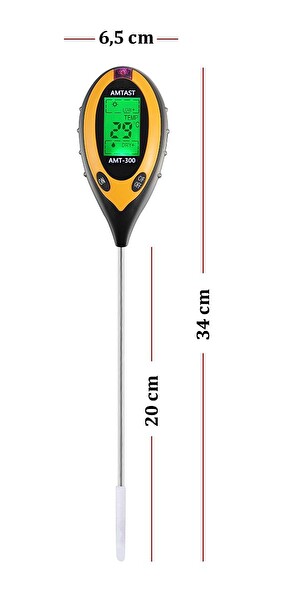 Amtast 4 Parametre Toprak PH Nem Isı Işık Ölçer