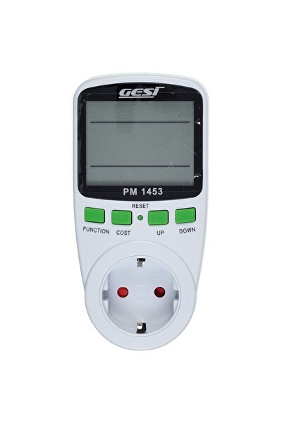 GeSi PM-145 Enerji Sarfiyat Ölçer Tüketim Ölçer 220 Volt 16 Amper 3680 Watt Priz Dijital Wattmetre
