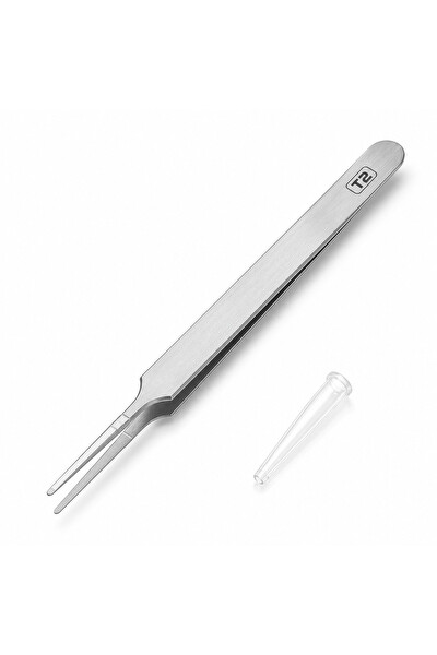 Piyatech T2 - 16 CM Uzatılmış Cep Telefonu Anakart Ve Batarya Onarım Düz Uçlu Hassas Tamir Cımbızı