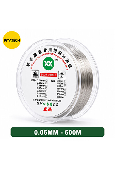 Piyatech Çelik LCD Ekran Ayırma Teli 0.06MM - 500M Kesme Teli