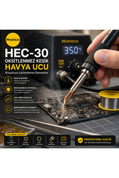 Piyatech HEC-30 Oksitlenmez Kesik Havya Ucu