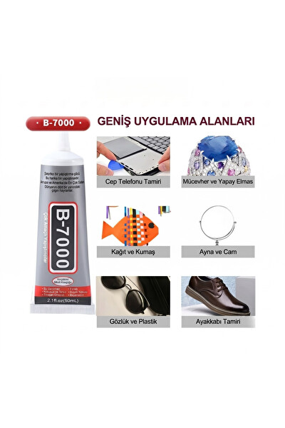 Piyatech B-7000 50 ML Çok Amaçlı Cep Telefonu - Ekran - Takı - Cam - Kumaş - Ayakkabı Tutkalı