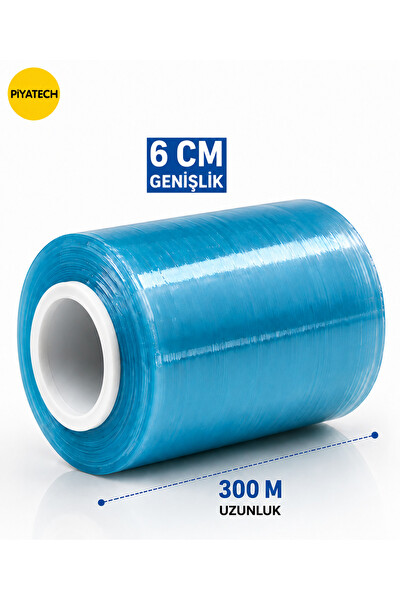 Piyatech 6CM x 300M Ambalaj Ve Paketleme Streçi Rulosu Mavi