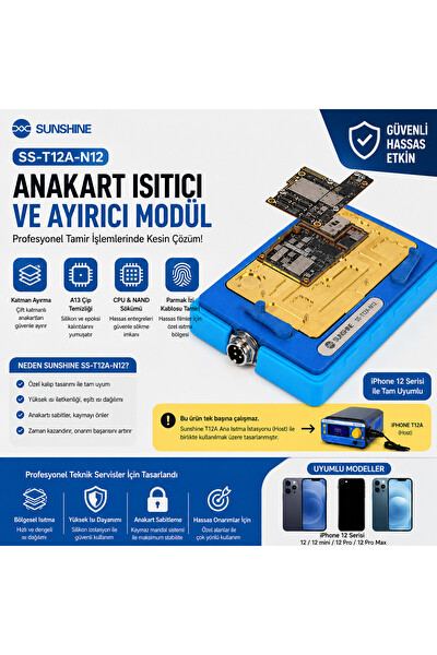 Piyatech Sunshine SS-T12A-N13 iPhone 13 Serisi Anakart Isıtıcı - Ayırıcı Tamir Modülü