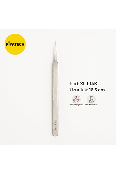 Piyatech XILI-14K İnce Uçlu Paslanmaz Çelik Cımbız 16.5CM