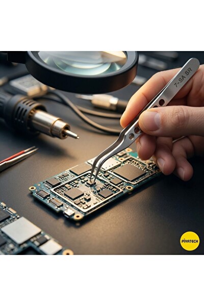 Piyatech 7-SA 12CM Eğri Uçlu Paslanmaz Çelik Cımbız