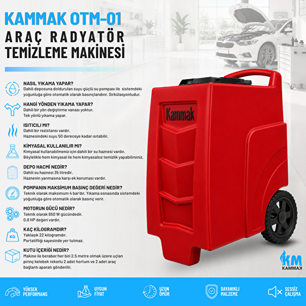 Kammak OTM-01 Oto Radyatör Temizleme Makinesi