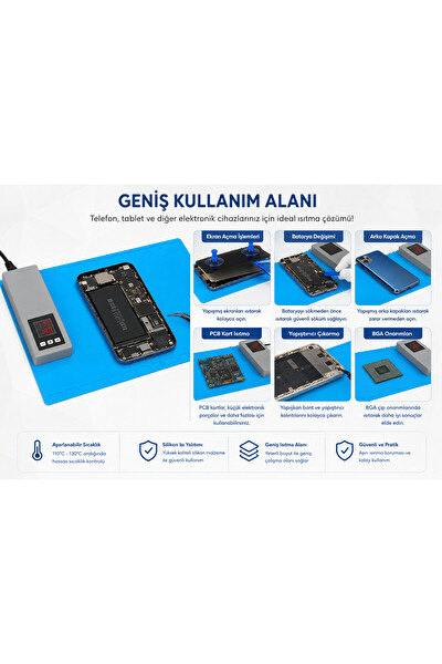 Piyatech LS3 Mini LCD Ekran Sökücü Isıtıcı Ped