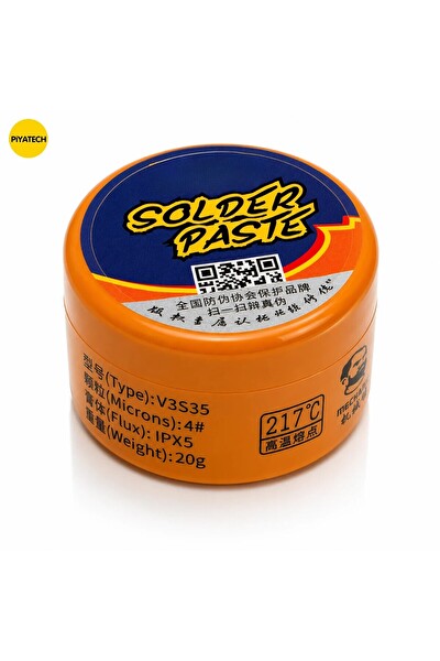 Piyatech V3S35 Kurşunsuz Lehim Macunu 217 Derece 20 GR