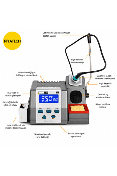 Piyatech T26D Dijital LCD Ekranlı Kalem Havya Lehim İstasyonu