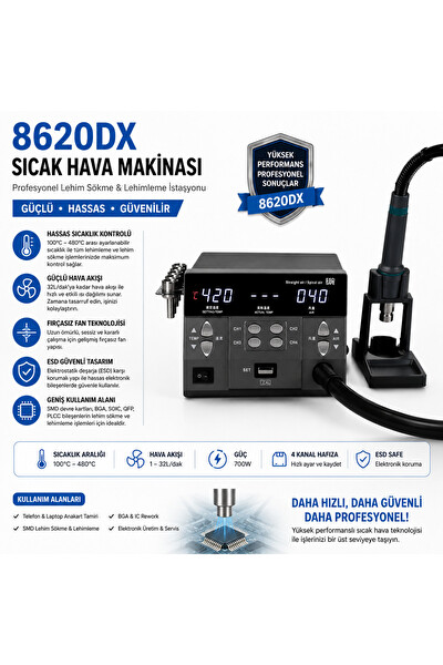 Piyatech 8620DX Lehim Sökme Makinesi