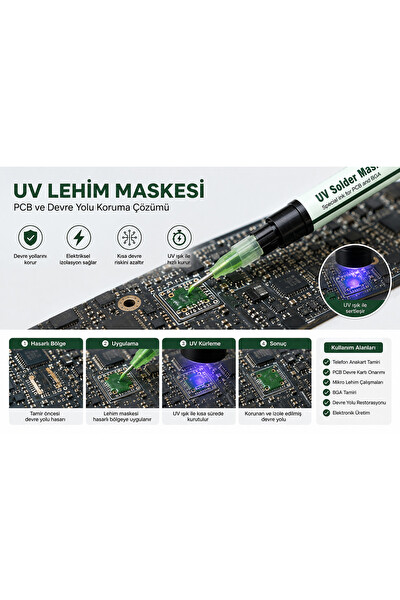 Piyatech G10 UV Lehim Maskesi 3 CC Yeşil
