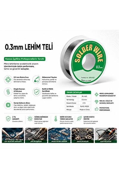 Piyatech RL-445 0.3 MM Tamir Lehimi