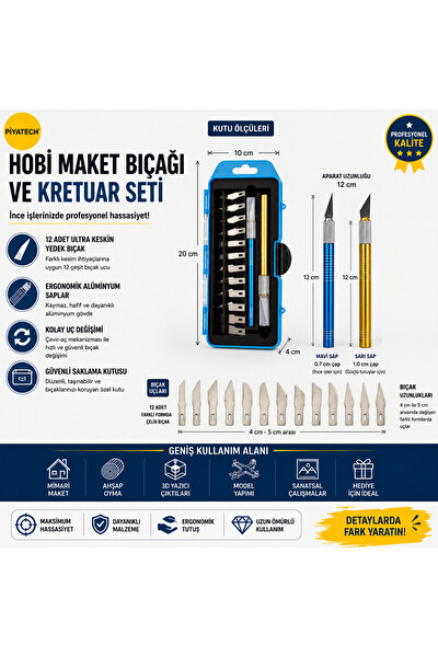 Piyatech 14 Parça Neşter Takımı