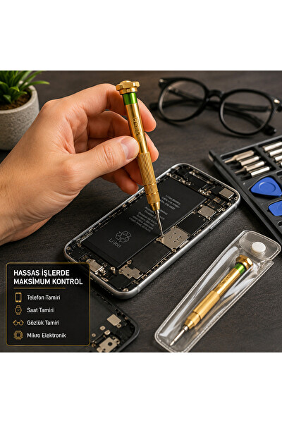Piyatech 0.6 MM Y Uç Profesyonel Metal Hassas Telefon Saat Gözlük Ve iPhone 12 CM Tamir Tornavidası