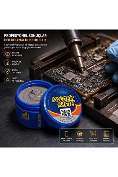 Piyatech V3B45 20 GR 138Derece Düşük Isı SMD BGA Anakart Tamir Krem Lehim Macunu